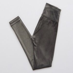 Aerie Offline High Rise After Party Velour Leggings Grey Size Small
